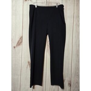 Talbots Curvy Fit Black Straight Leg Pants Size 16 Polyester Viscose Spandex‎